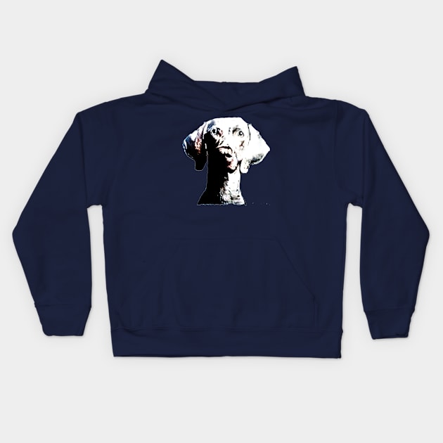 Weimaraner Kids Hoodie by DureallFineArt